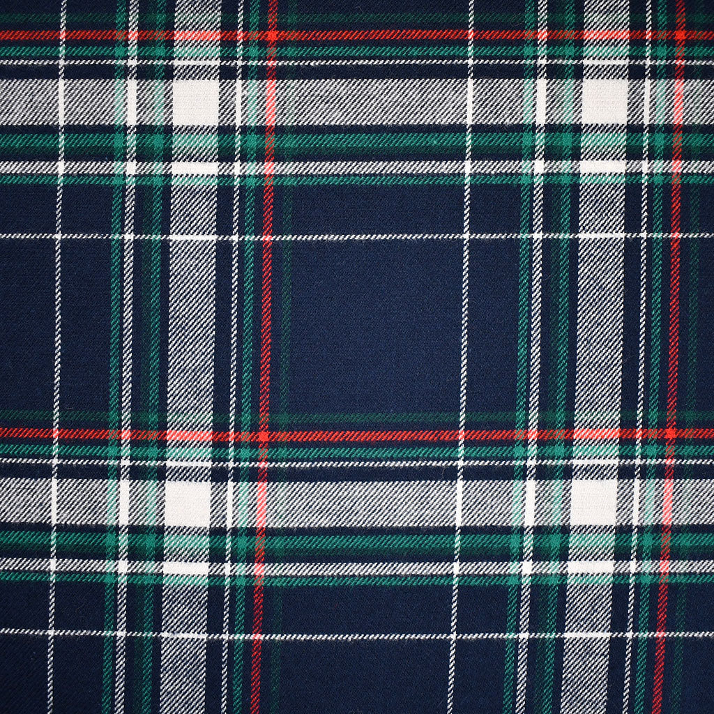 Asymmetric Multi Plaid Cotton Flannel Shirting Navy Sy Style Maker Fabrics 2112