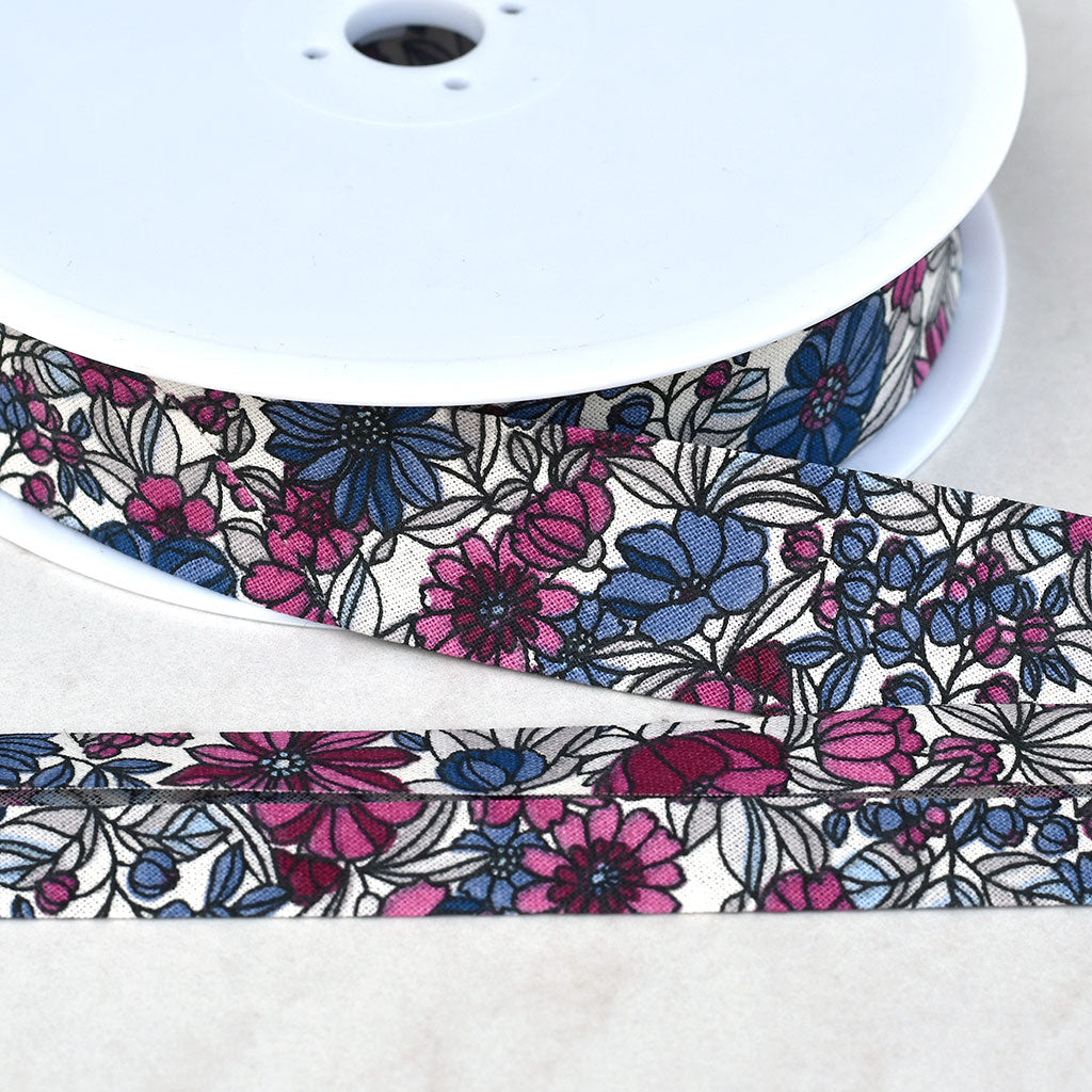Colorwork Garden Floral Bias Tape Style Maker Fabrics