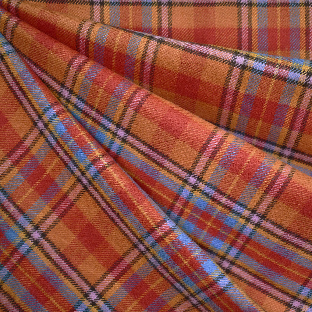 Cozy Cotton Flannel Harvest Tartan Plaid Pumpkin/Rust