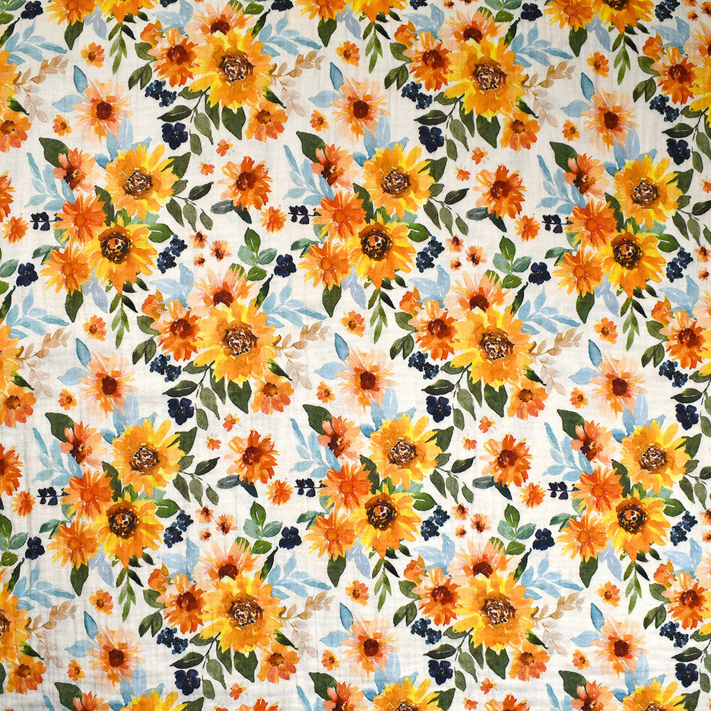 watercolor-sunflowers-digital-print-cotton-double-gauze-vanilla-gold