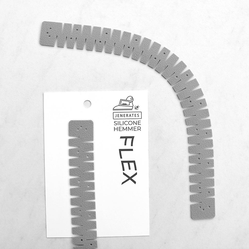 Flexible Silicone Hemming Ruler – With 50 Colorful Tacks, Heat-Resistant Sewing Guide For Shirts & Curves
