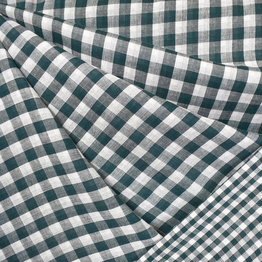 Gingham double gauze fabric ©Atelier Brunette- Double-sided