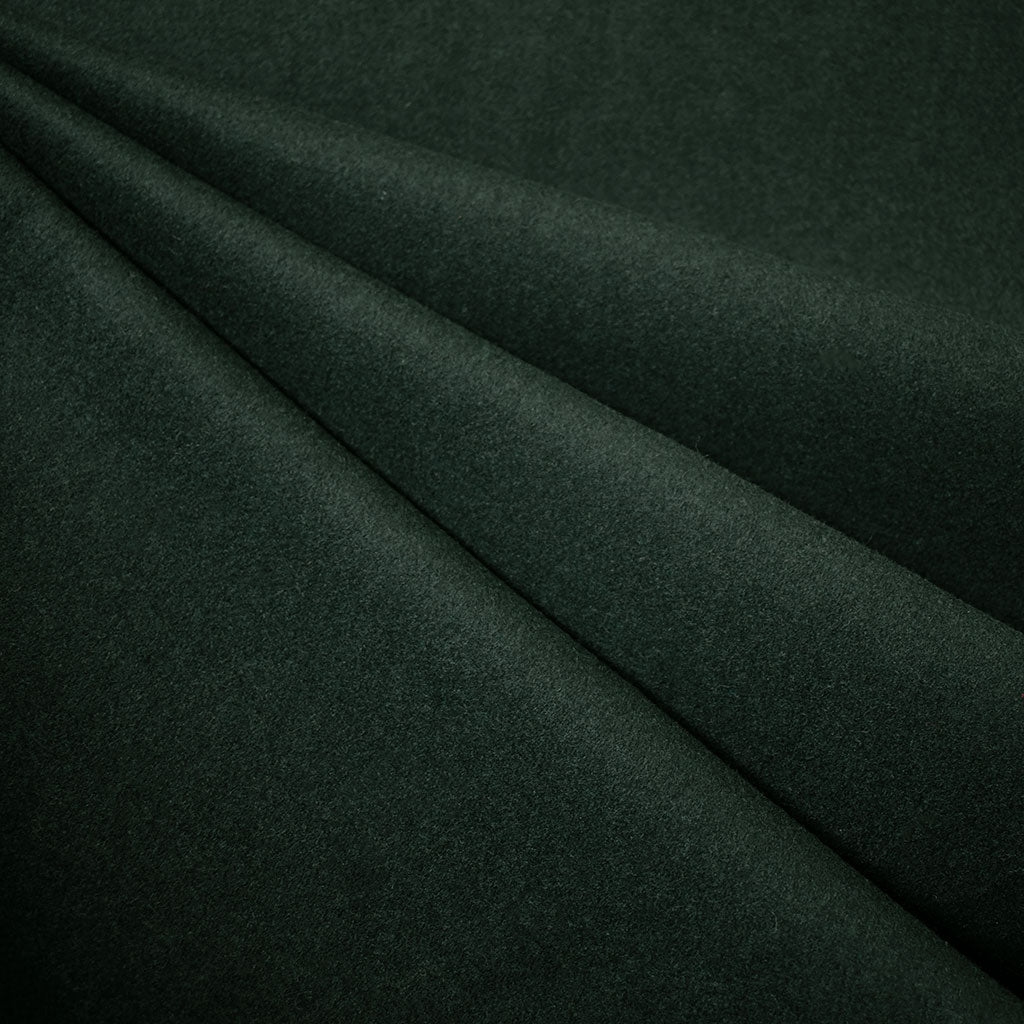 Classic Mid Weight Melton Wool Blend Coating Evergreen