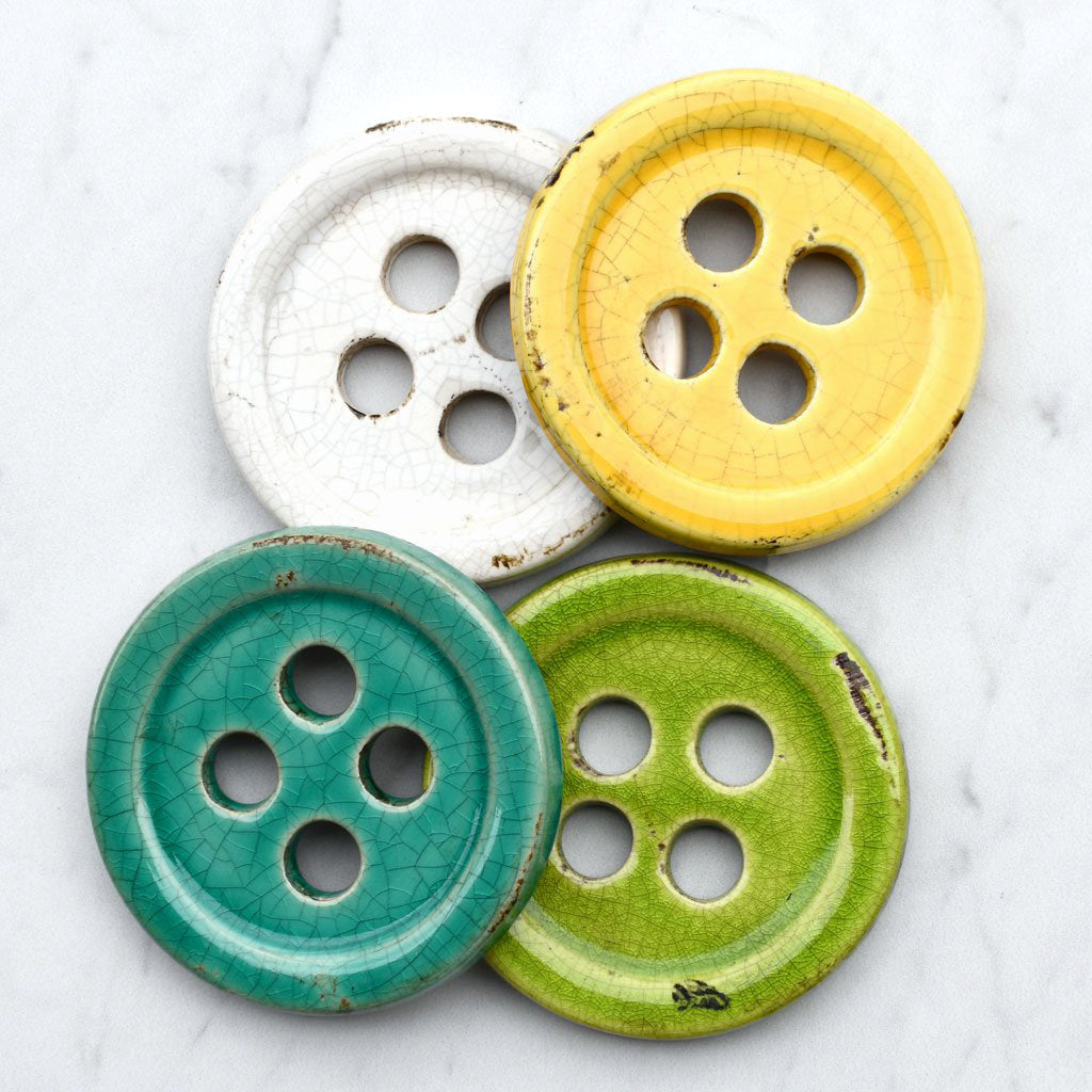 Ceramic Button Pattern Weight Set – Style Maker Fabrics