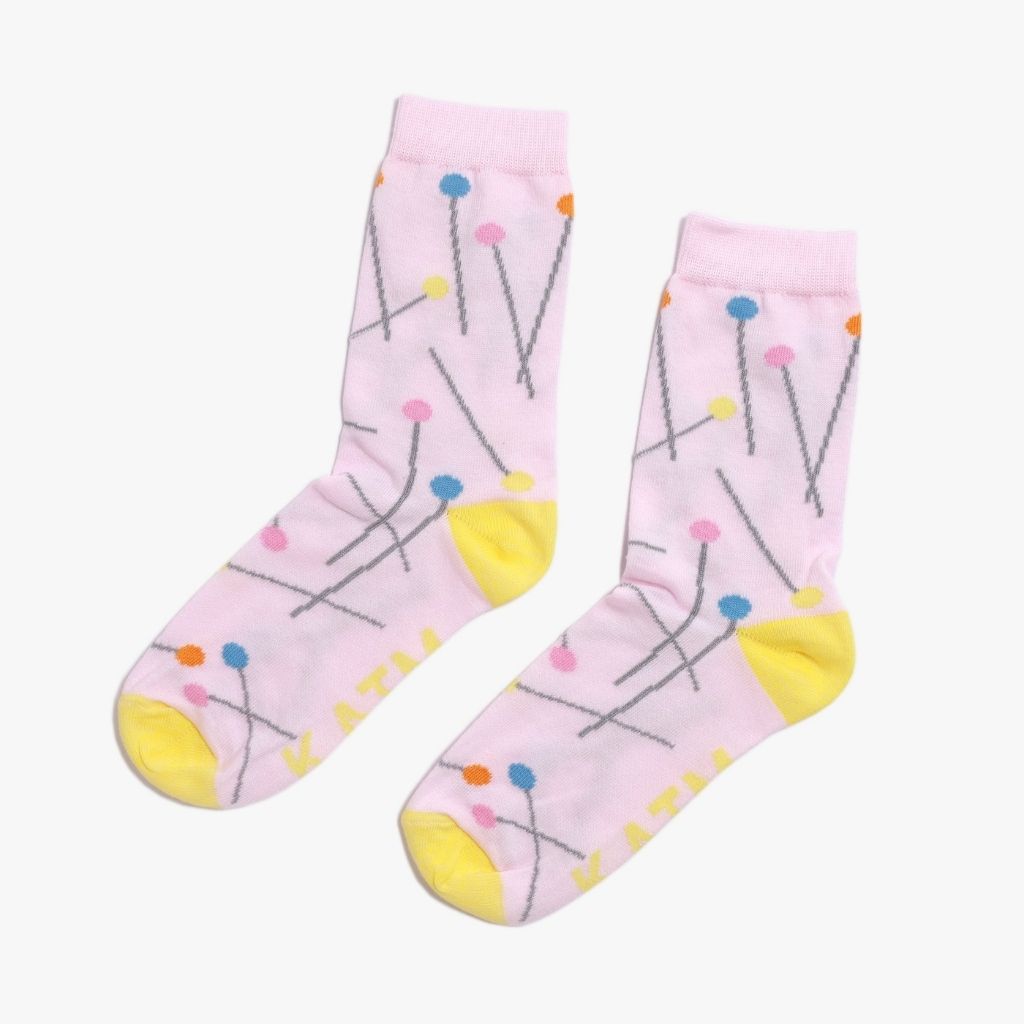 KATM Socks - I'd Rather Be Sewing (Purple/Blue)