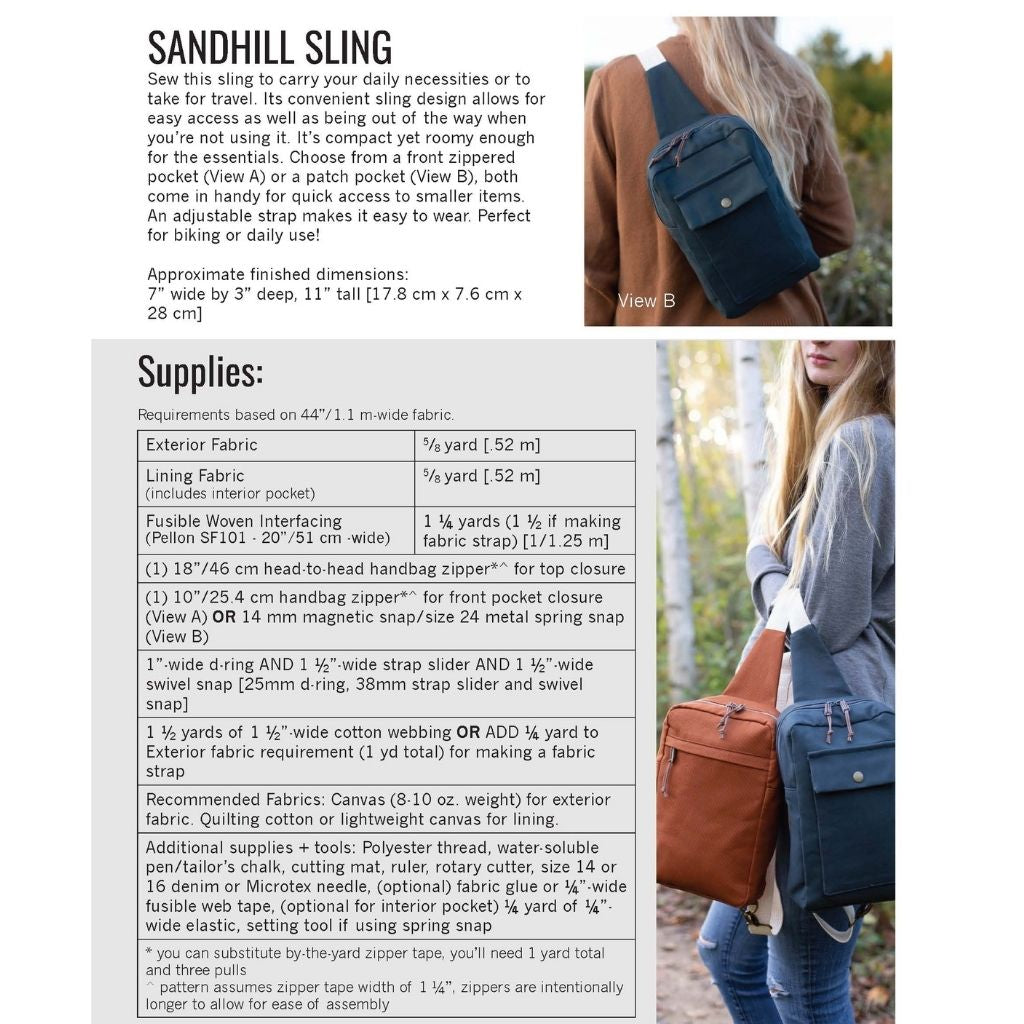 Sandhill Sling Pattern – Noodlehead Sewing Patterns