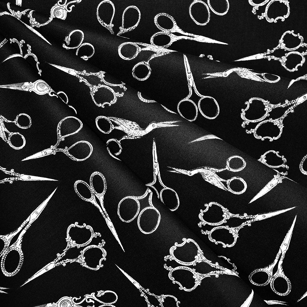 Fancy Thread Snip Sewing Scissors Cotton Black – Style Maker Fabrics