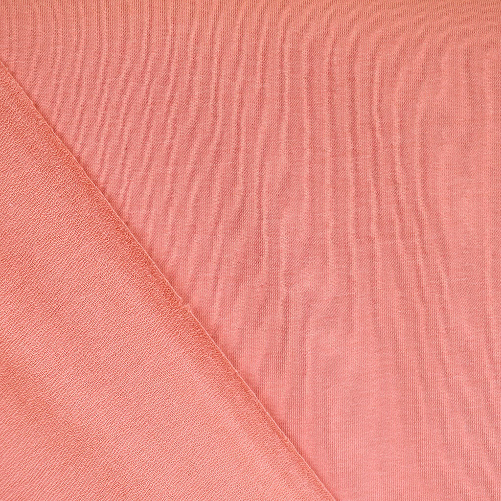 Classic Cotton Jersey French Terry Solid Salmon – Style Maker Fabrics