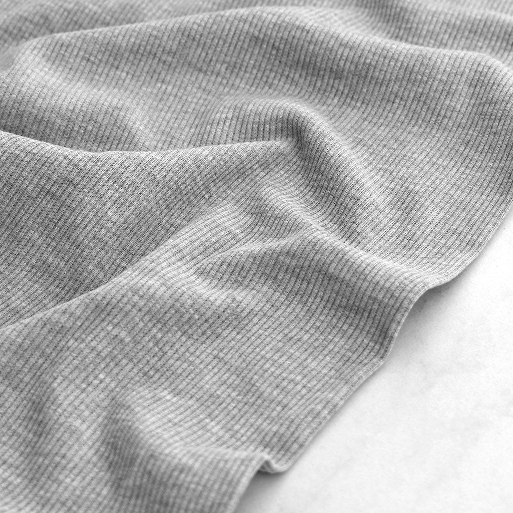 Classic Thick Cotton Ribbing Heather Grey – Style Maker Fabrics