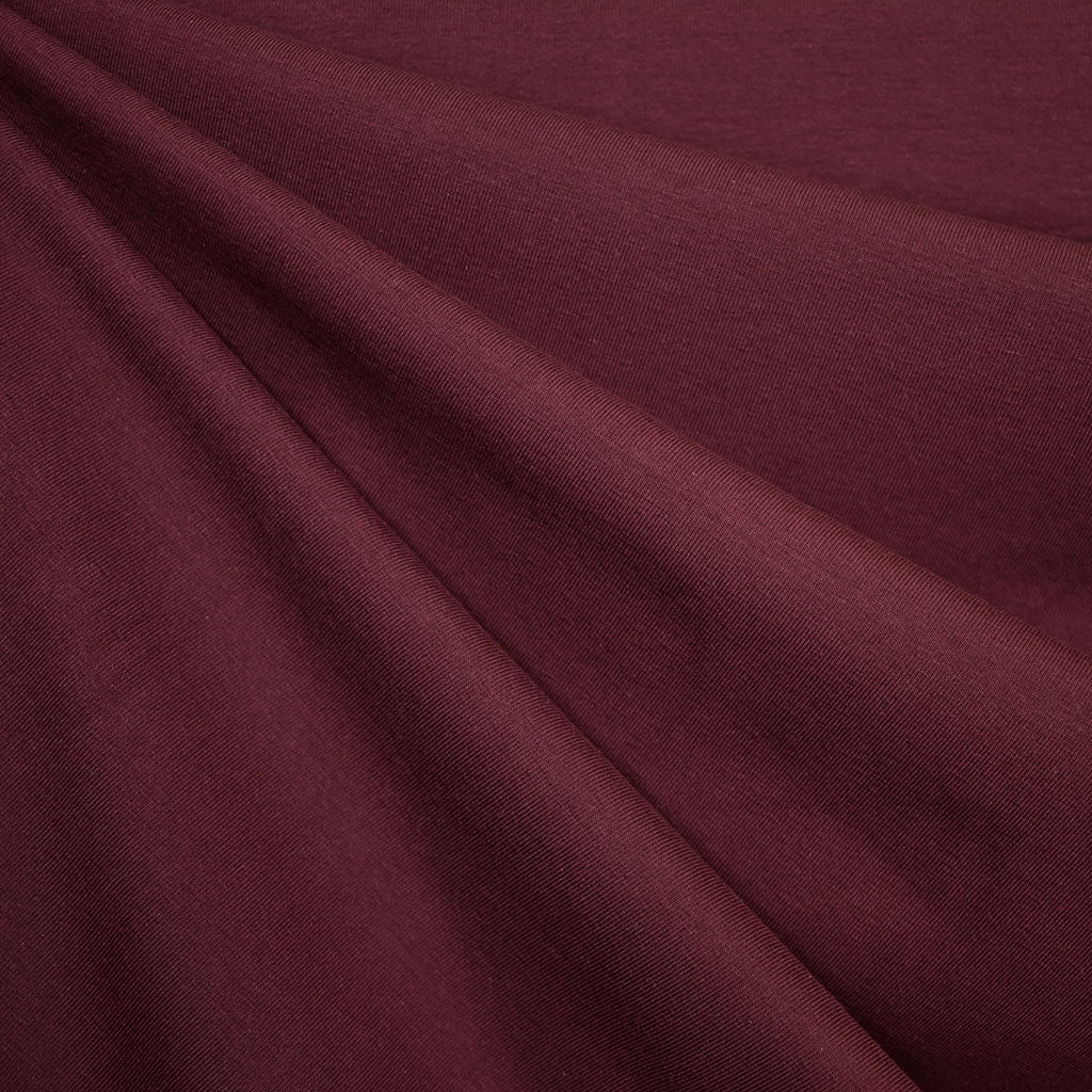 Mid Weight Cotton Jersey Knit Solid Wine Mid Weight Cotton Jersey Knit Solid Wine