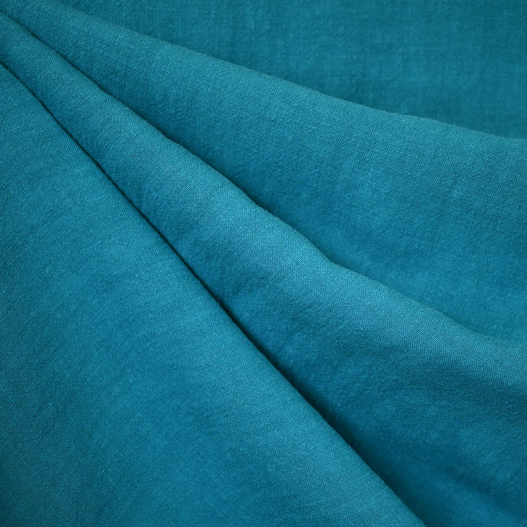 Soft Washed Linen Solid Turquoise – Style Maker Fabrics