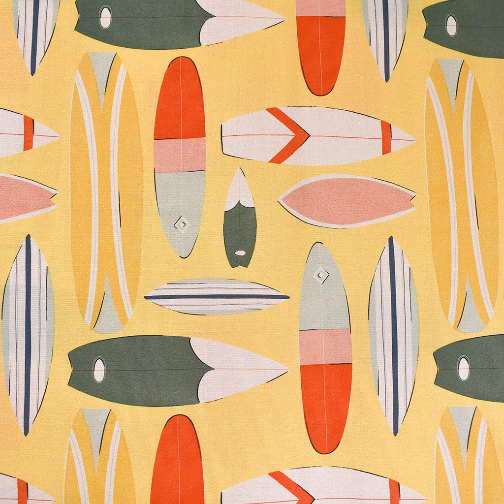 Beach Day Surf's Up Boards Rayon Yellow – Style Maker Fabrics