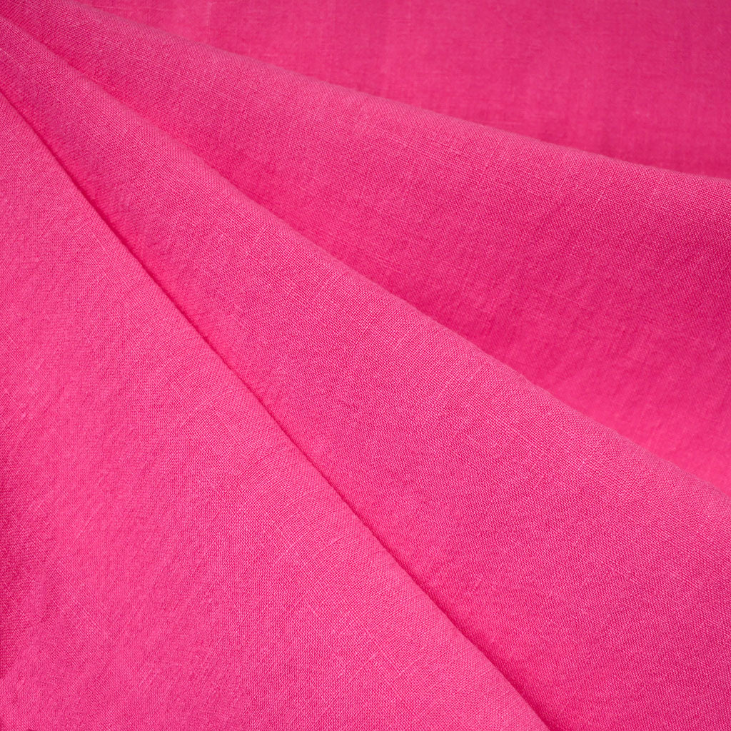 Soft Washed Linen Solid Fuchsia – Style Maker Fabrics