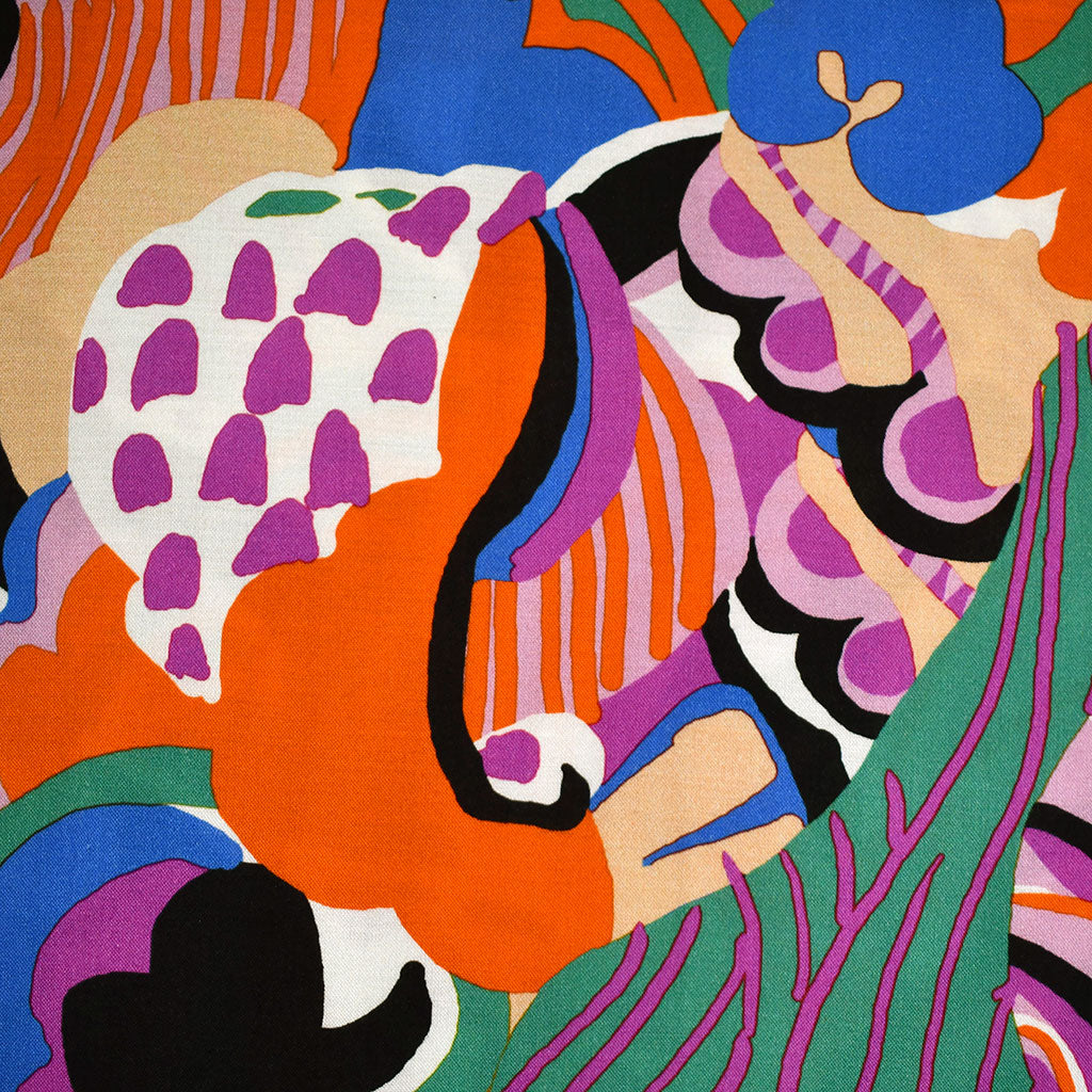 Atelier Jupe Colorful Abstract Art Rayon Tangerine/Multi – Style Maker ...