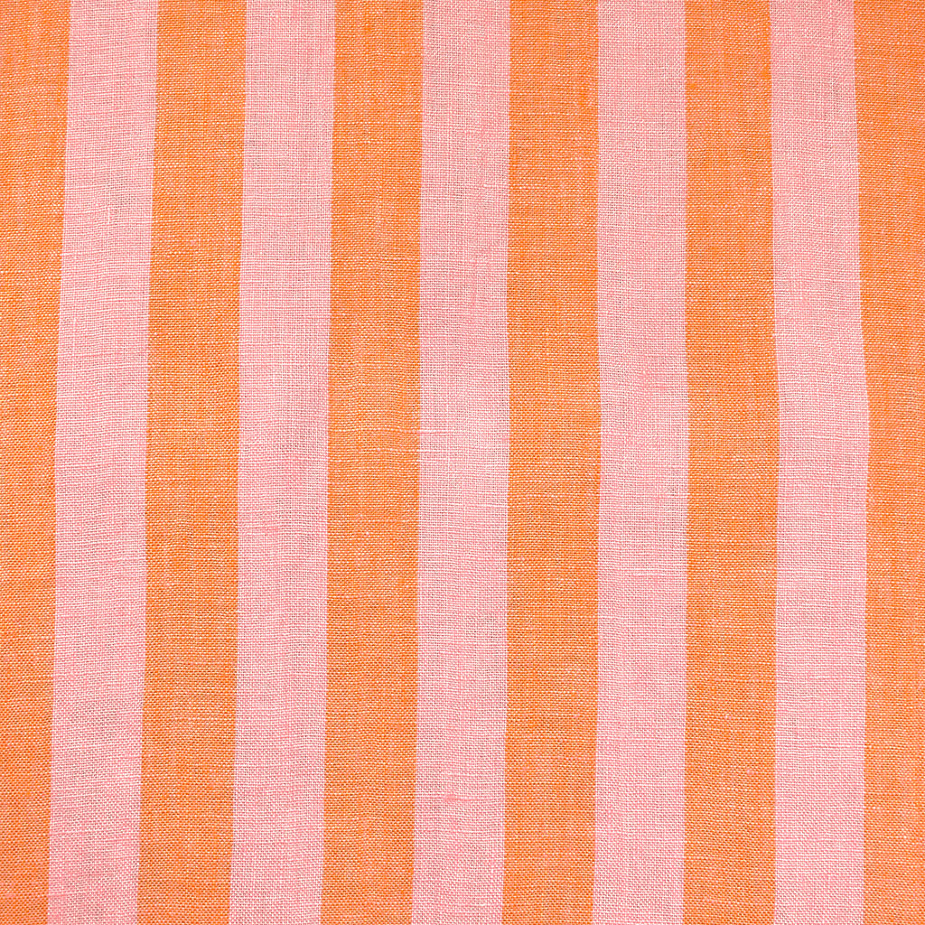 Vintage 1950's Stripe Fabric / 1960's Pink, Orange, selling White Stripe Fabric