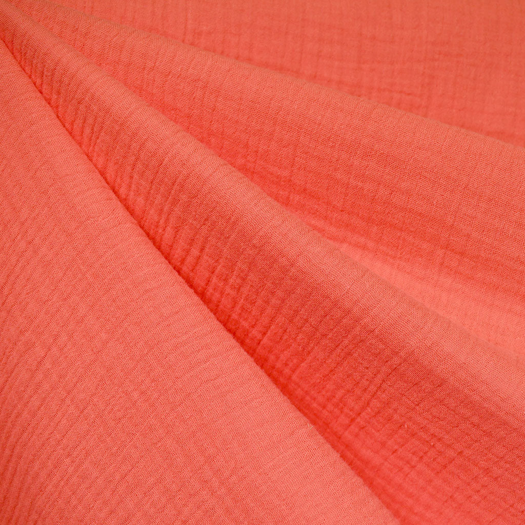 white christmas dresses Vibrant Cotton Double Gauze Solid Coral – Style Maker Fabrics
