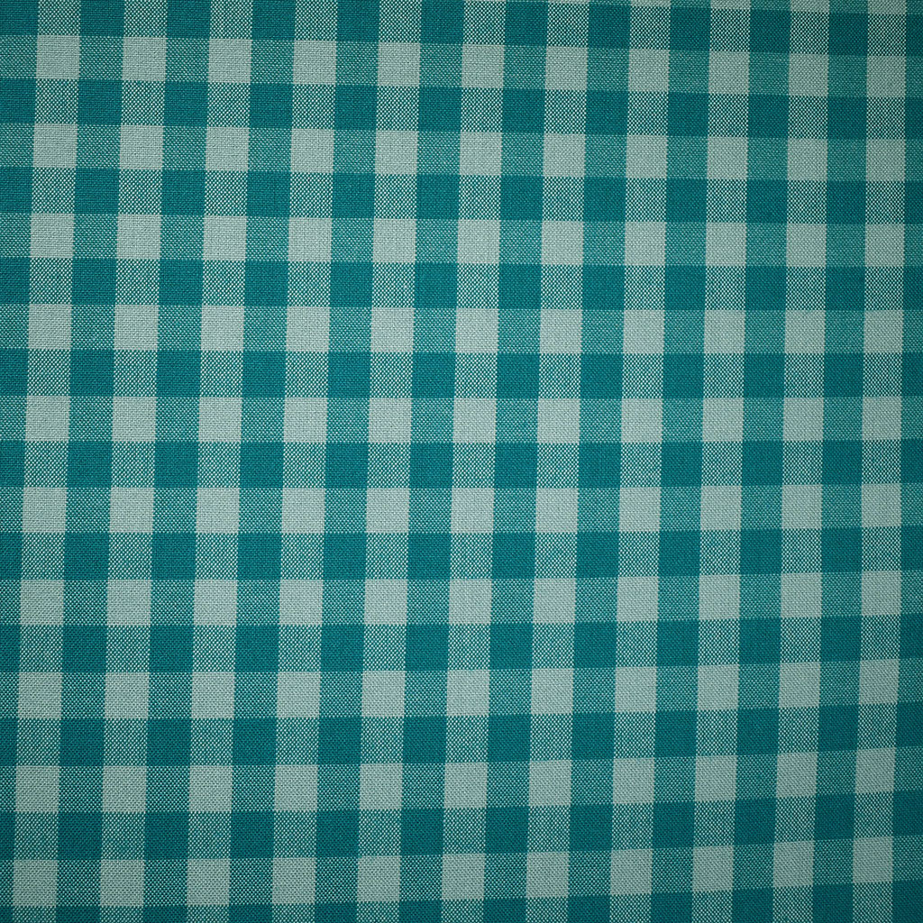 Vibrant Tonal Check Plaid Cotton Shirting Teal Style Maker Fabrics 8340