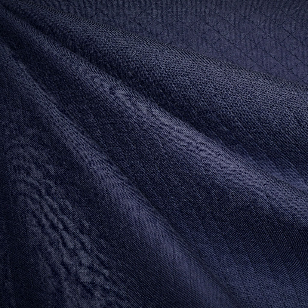 Soft Diamond Quilted Double Knit Navy SY Style Maker Fabrics