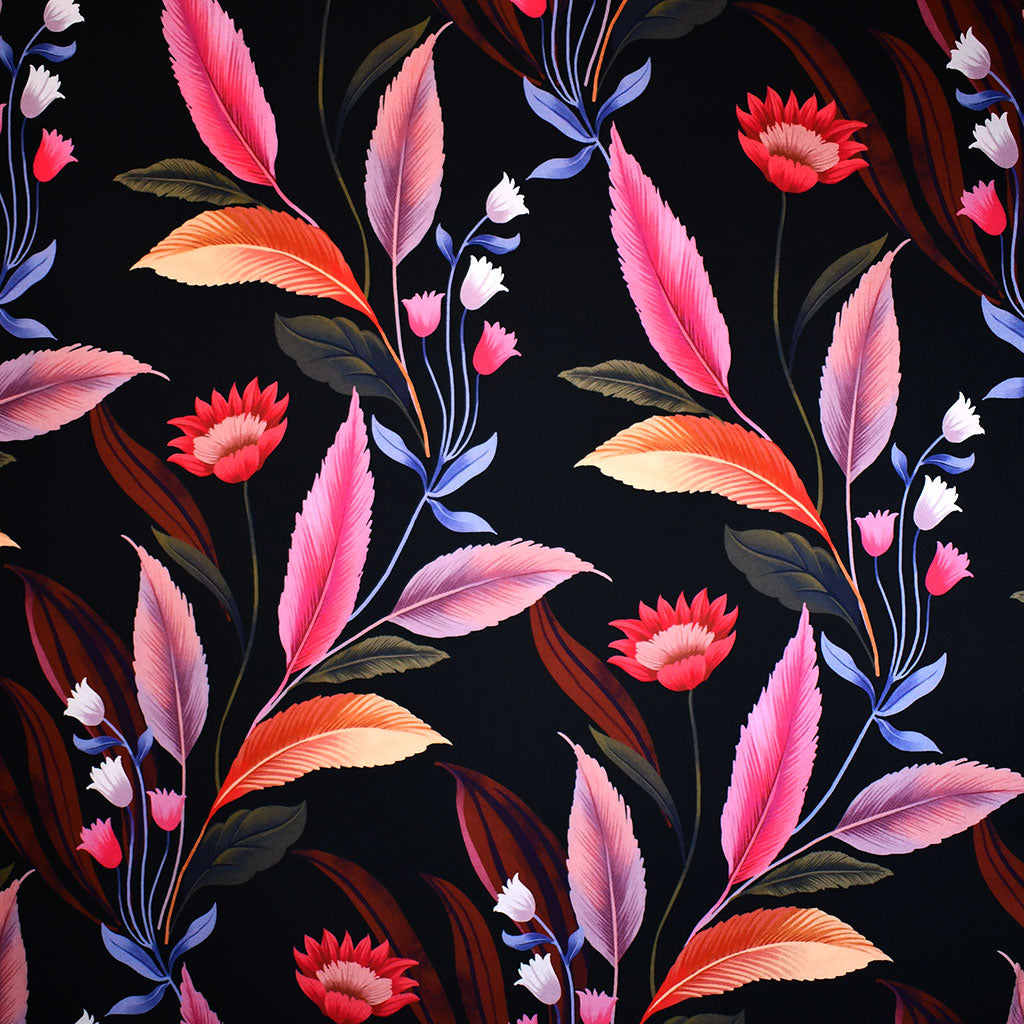 Atelier Jupe Colorful Statement Floral Rayon Black/Multi – Style Maker ...