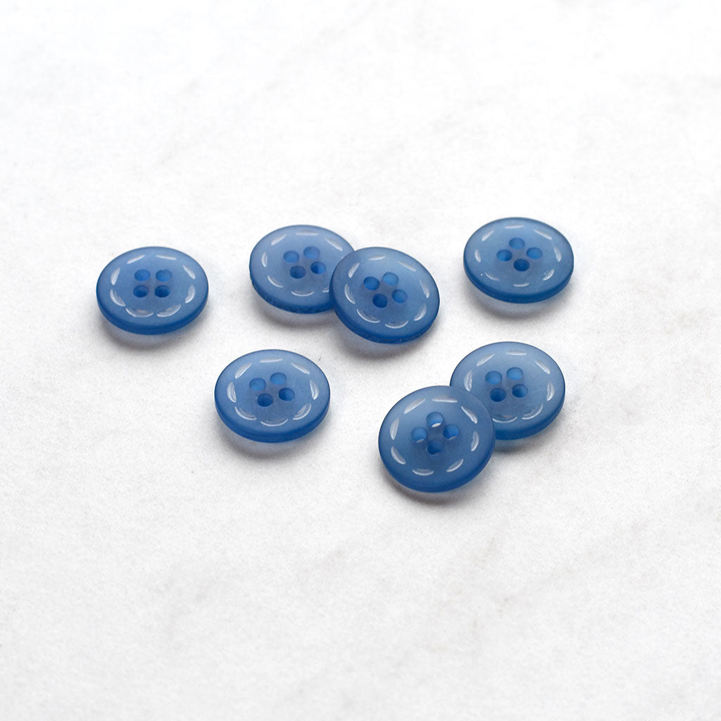 Translucent Web Buttons 10, 11mm (18L) Clear Mixed Colour Shirt