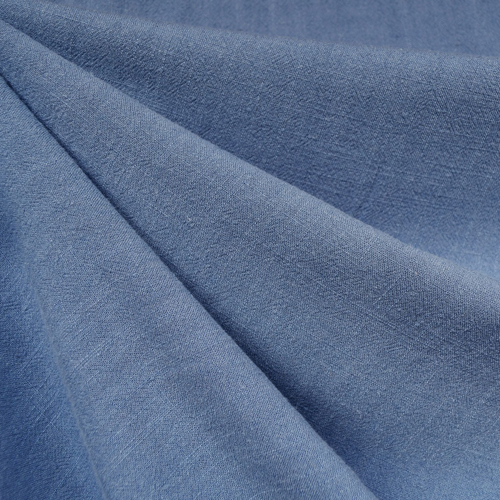 Slub Texture Linen Blend Solid Steel Blue – Style Maker Fabrics
