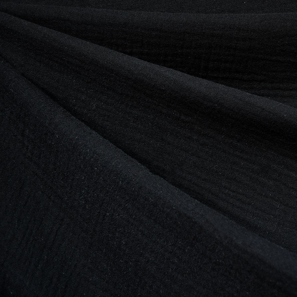 Cotton Double Gauze Solid Black – Style Maker Fabrics