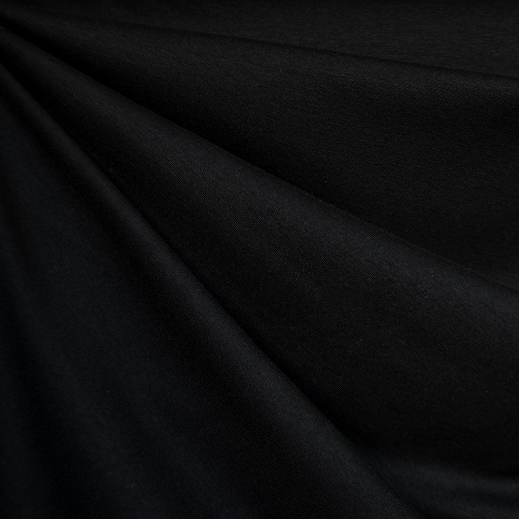 Cotton Modal Jersey Knit Solid Black – Style Maker Fabrics