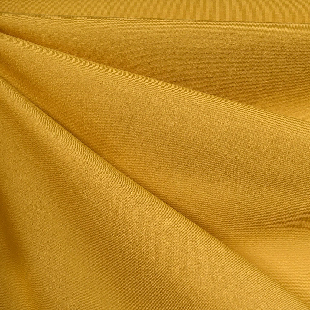 Mid Weight Cotton Jersey Knit Solid Mustard – Style Maker Fabrics