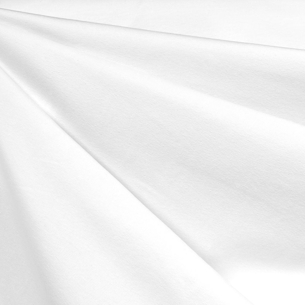 Mid Weight Cotton Jersey Knit Solid White Mid Weight Cotton Jersey Knit Solid White