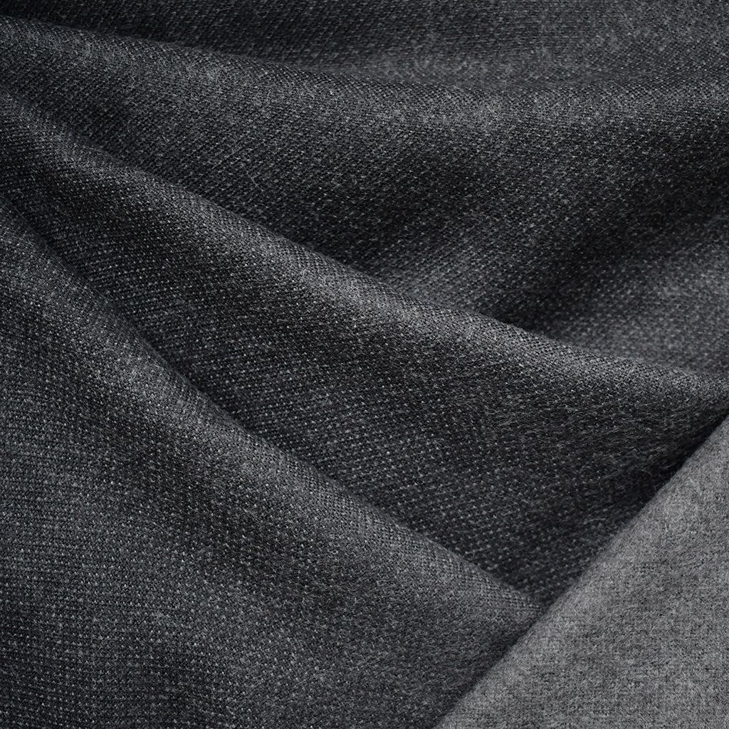 Reversible Light Weight Seawool Melton Charcoal – Style Maker Fabrics