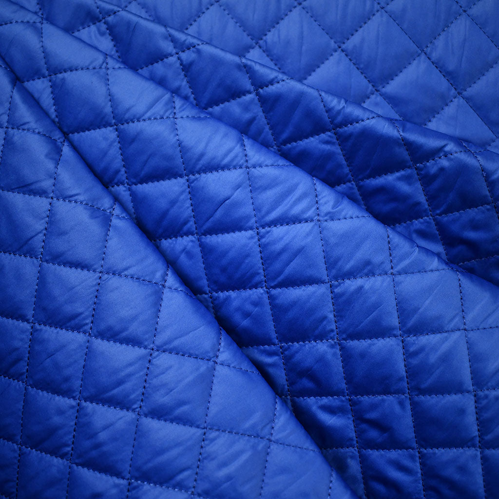 Light Weight Diamond Quilted Puff Coating Royal – Style Maker Fabrics