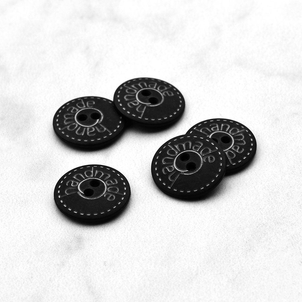 Engraved Handmade Label Button - Large – Style Maker Fabrics