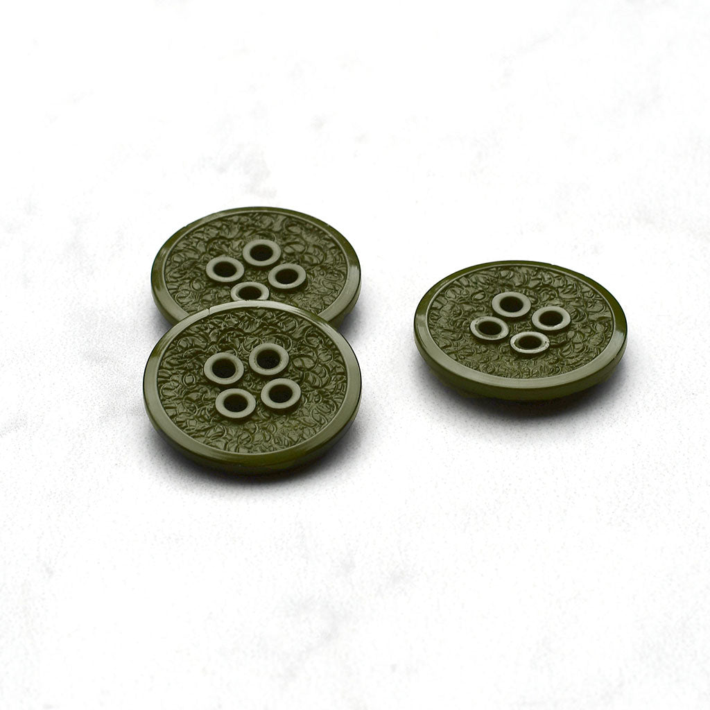 Etched Relief Button – Style Maker Fabrics