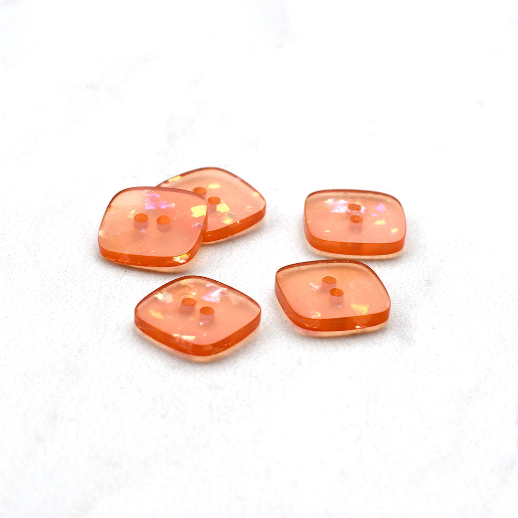 Square Transparent Glitter Button – Style Maker Fabrics