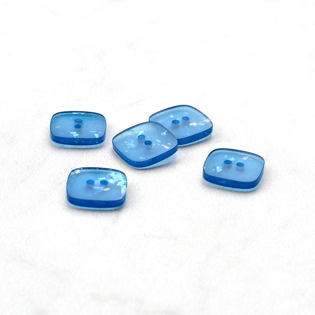 Square Transparent Glitter Button – Style Maker Fabrics