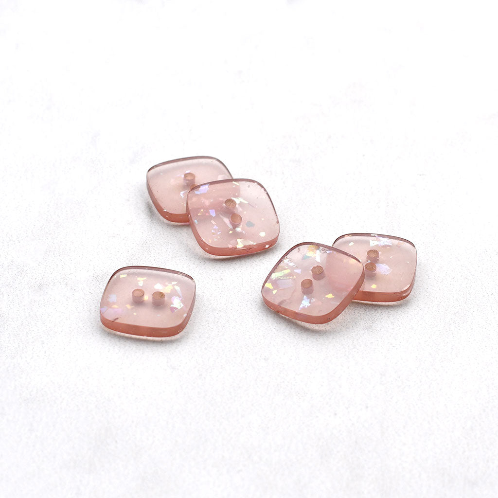 Square Transparent Glitter Button – Style Maker Fabrics