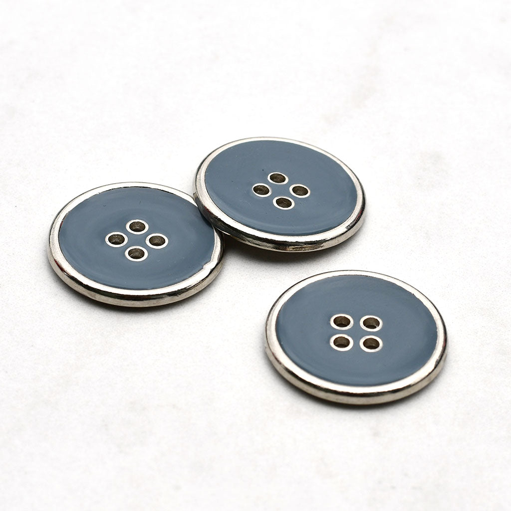 Metal And Button Inset Designer Enameled Full Metal Button – Style Maker Fabrics