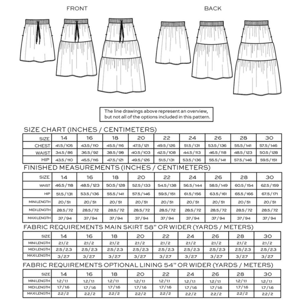True Bias Patterns Mave Skirt – Style Maker Fabrics