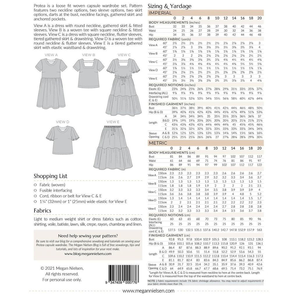 Megan Nielsen Patterns Protea Capsule Wardrobe Style Maker Fabrics megan-nielsen-patterns-protea-capsule-wardrobe-style-maker-fabrics