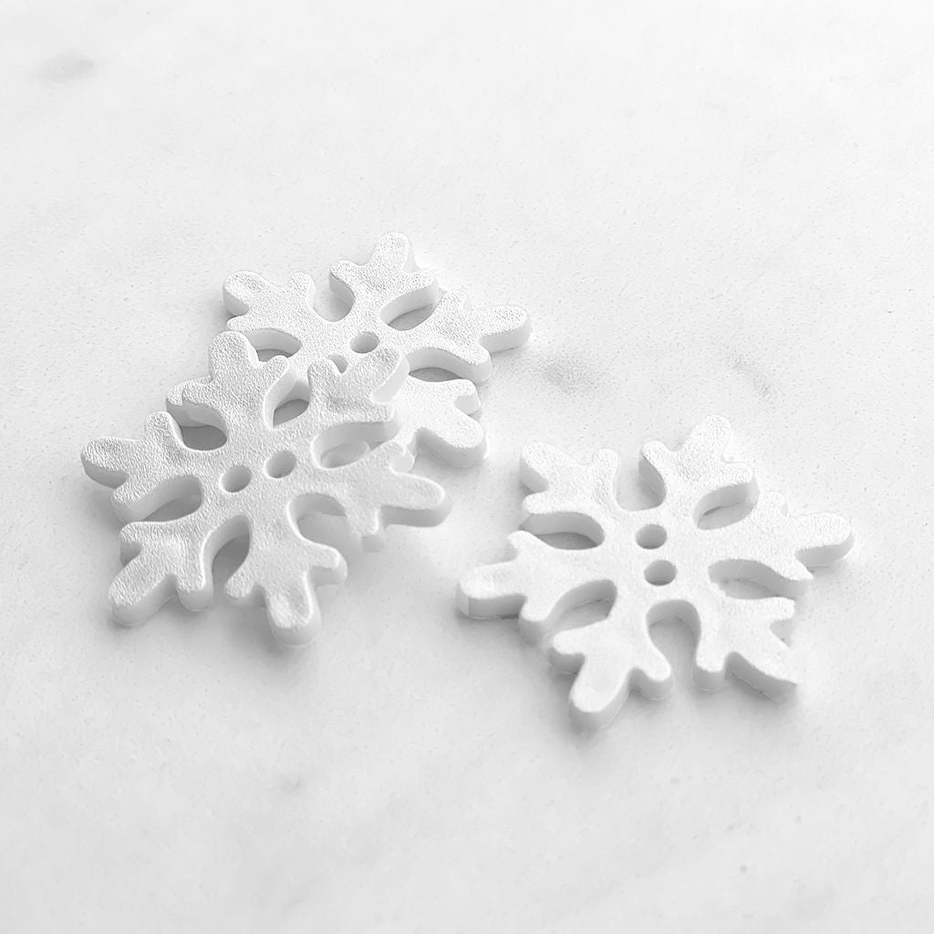 ZMASEY Snowflake Buttons 10Pcs/Lot Handwork Alloy Buttons